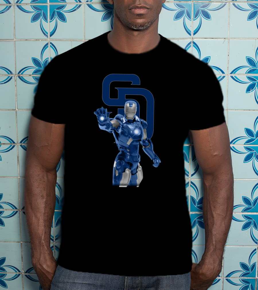 San Diego Padres Iron Man Blue Armor T-Shirt