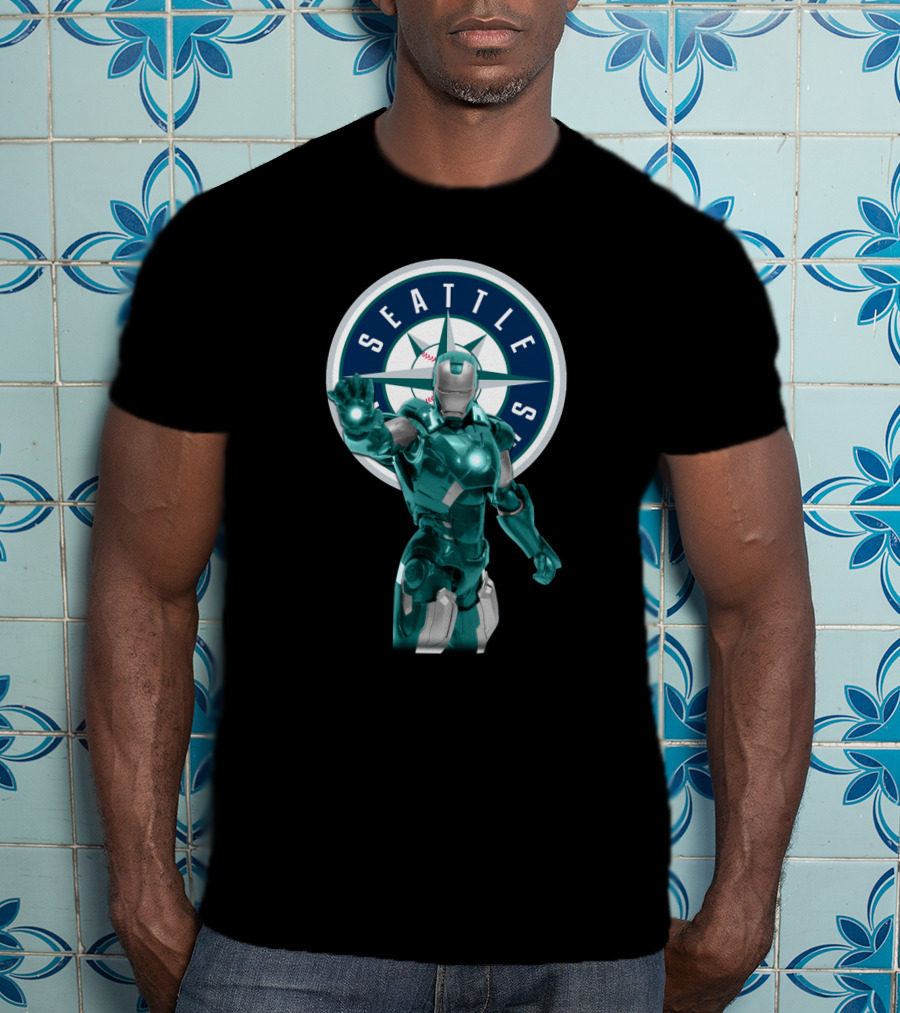 Seattle Mariners Iron Man Crossover T-Shirt