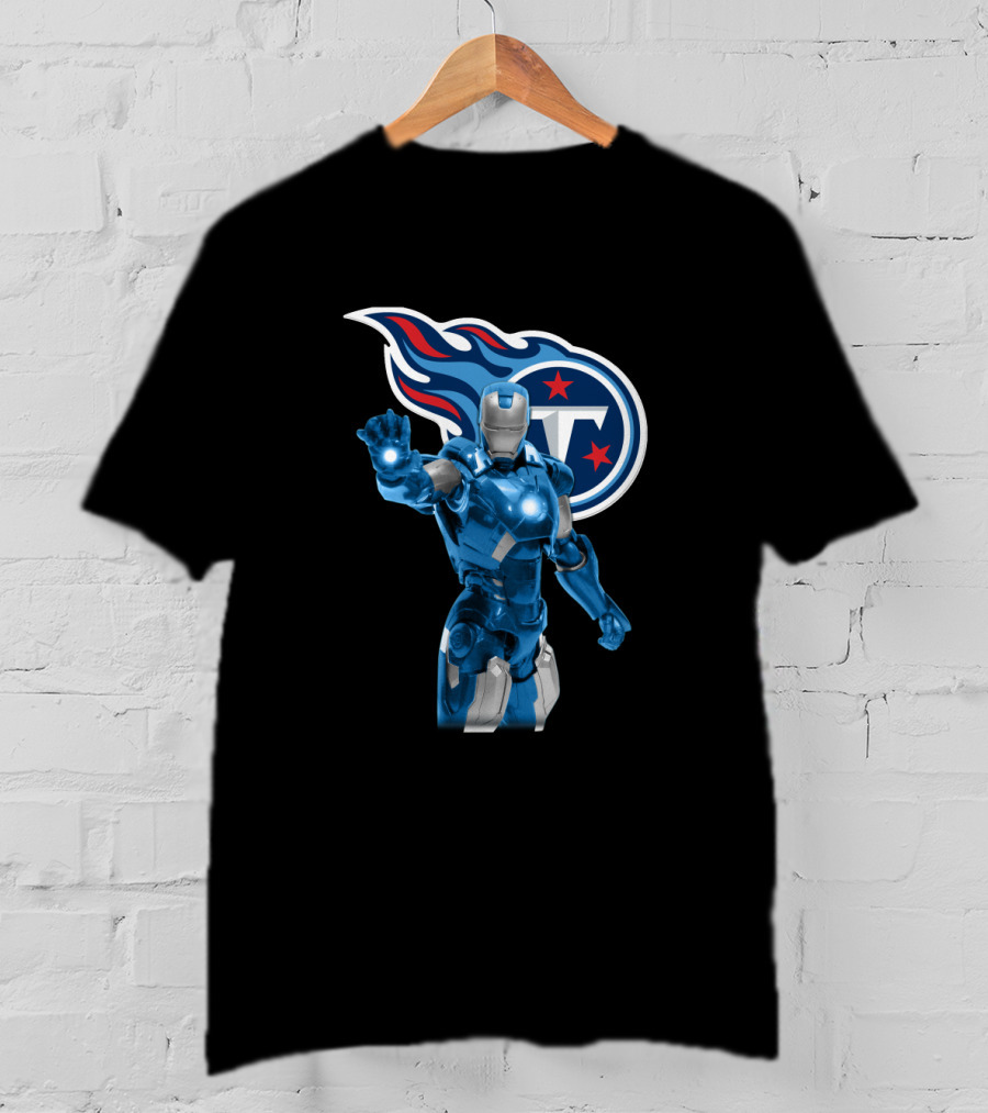 Iron Man Crossover With Tennessee Titans Fan Gear T-Shirt