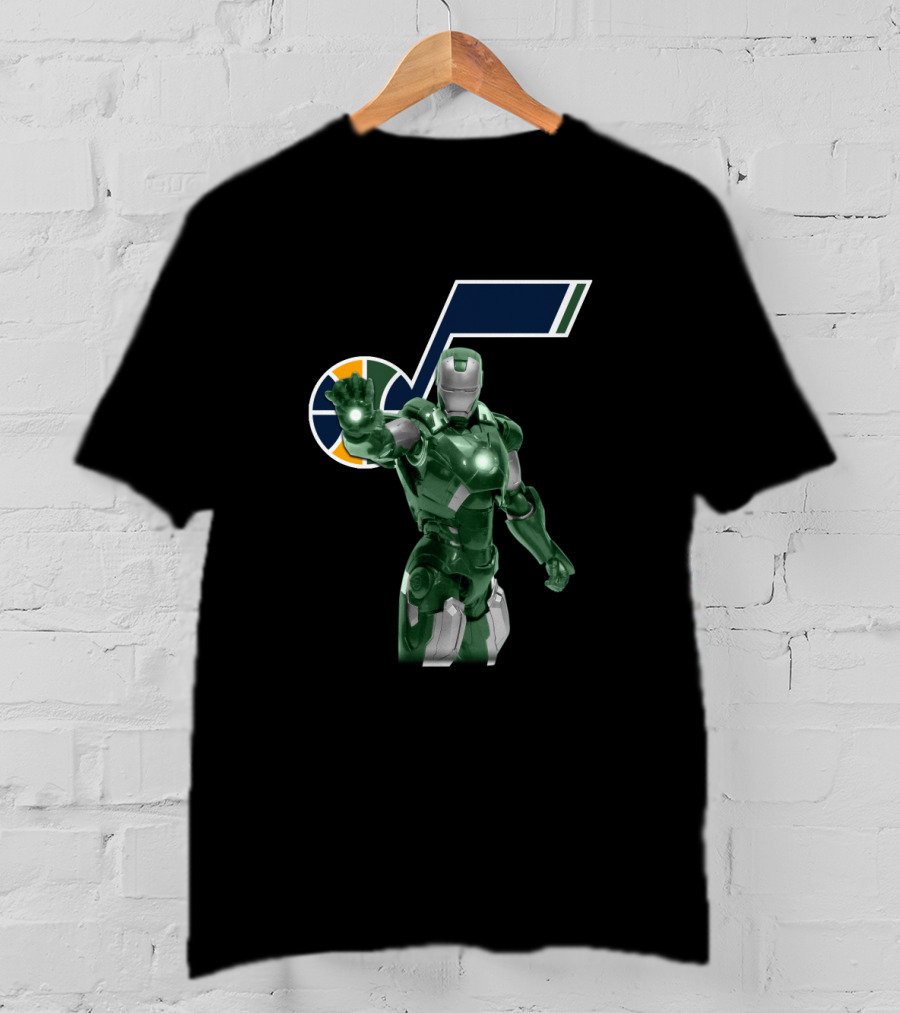 Iron Man Utah Jazz Superhero Edition For Fans T-Shirt