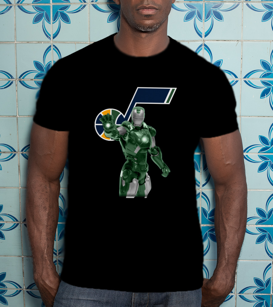 Iron Man Utah Jazz Superhero Edition For Fans T-Shirt