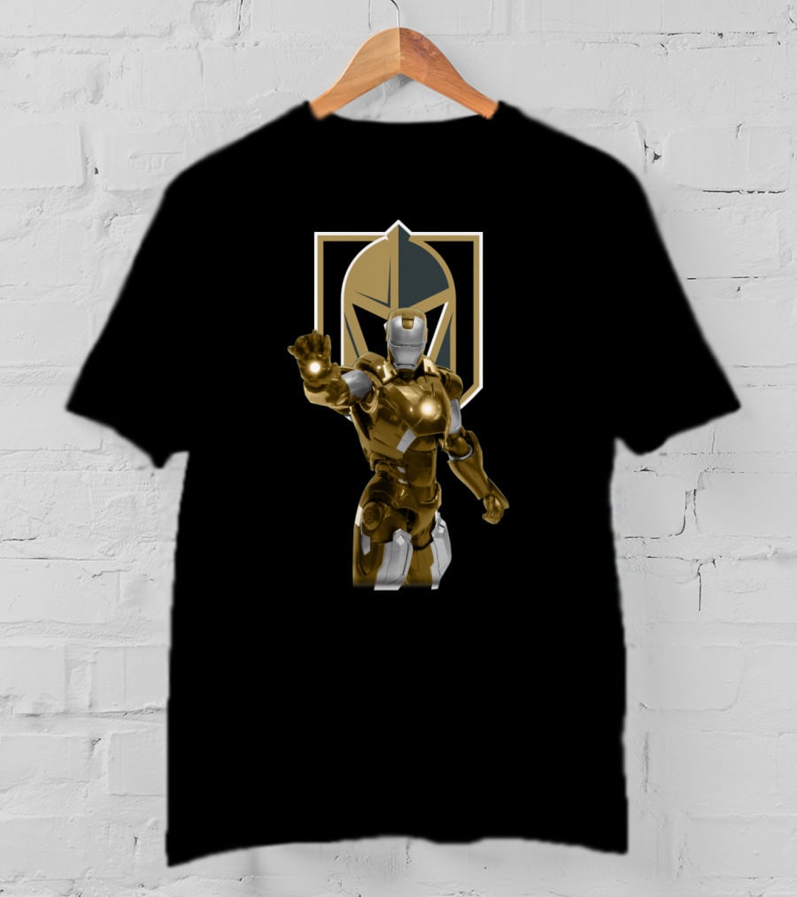 Vegas Golden Knights Iron Man Crossover Marvel Superhero Collaboration T-Shirt