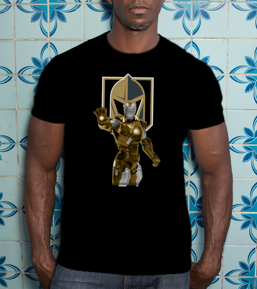 Vegas Golden Knights Iron Man Crossover Marvel Superhero Collaboration T-Shirt