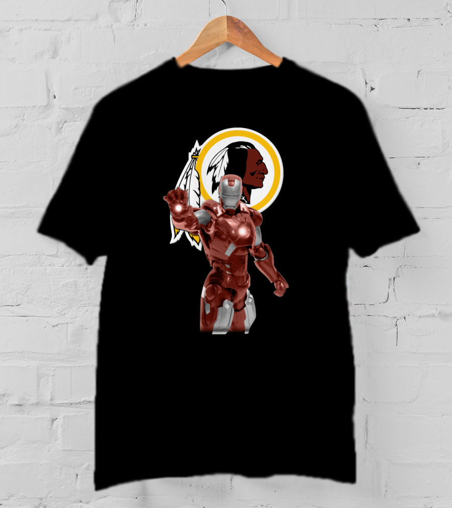 Iron Man Washington Redskins Fan Icon Fusion T-Shirt