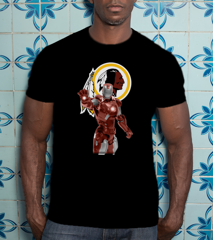Iron Man Washington Redskins Fan Icon Fusion T-Shirt