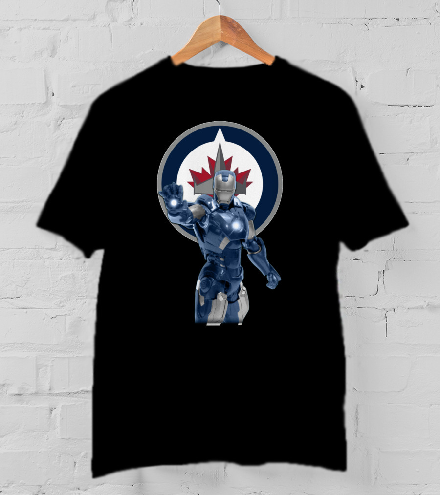 Winnipeg Jets Iron Man Crossover T-Shirt
