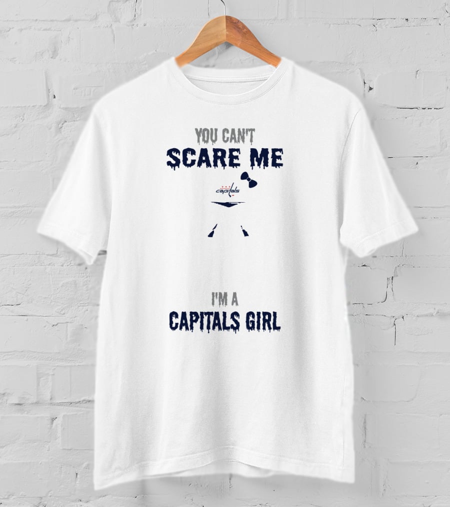 Jason Voorhees Hockey Mask You Can't Scare Me I'm A Capitals Girl T-Shirt