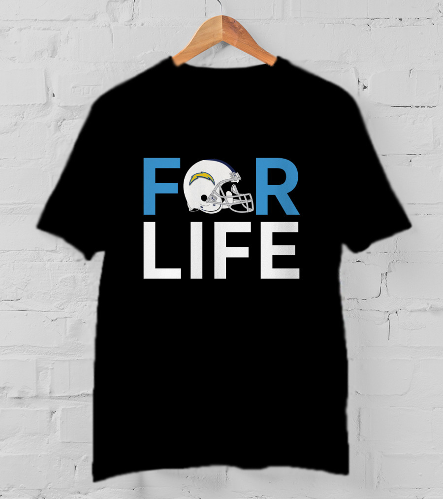 Los Angeles Chargers Helmet For Life Fans T-Shirt