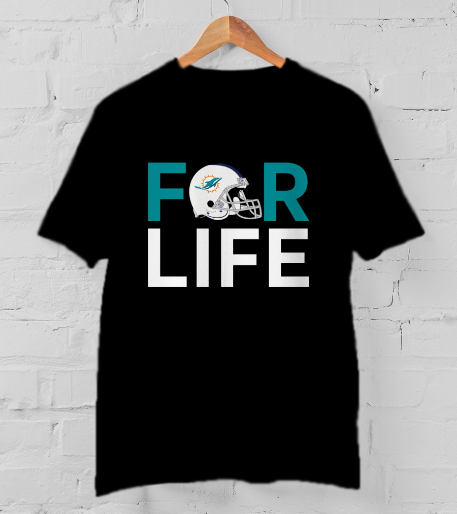 Miami Dolphins Helmet For Life Fans T-Shirt