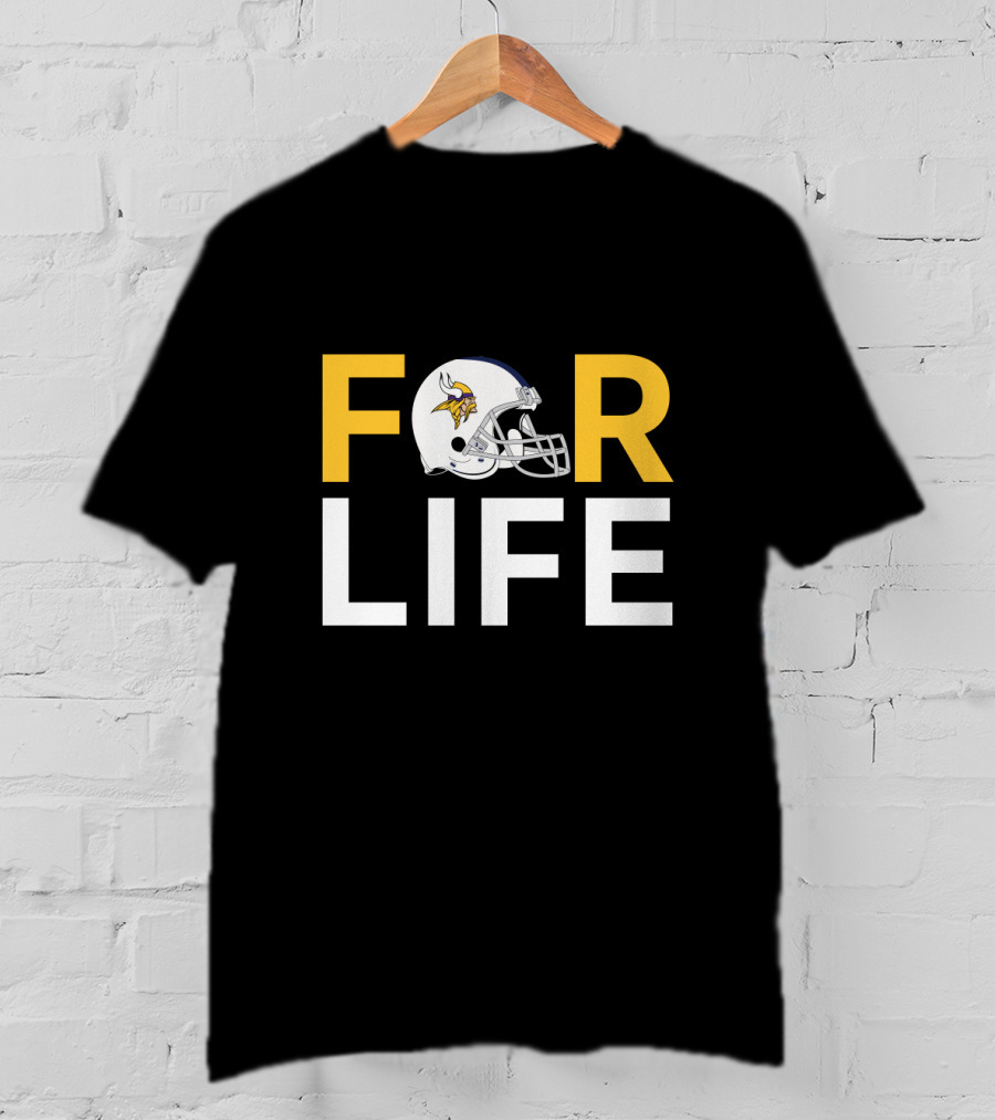 Minnesota Vikings Helmet For Life Fans T-Shirt