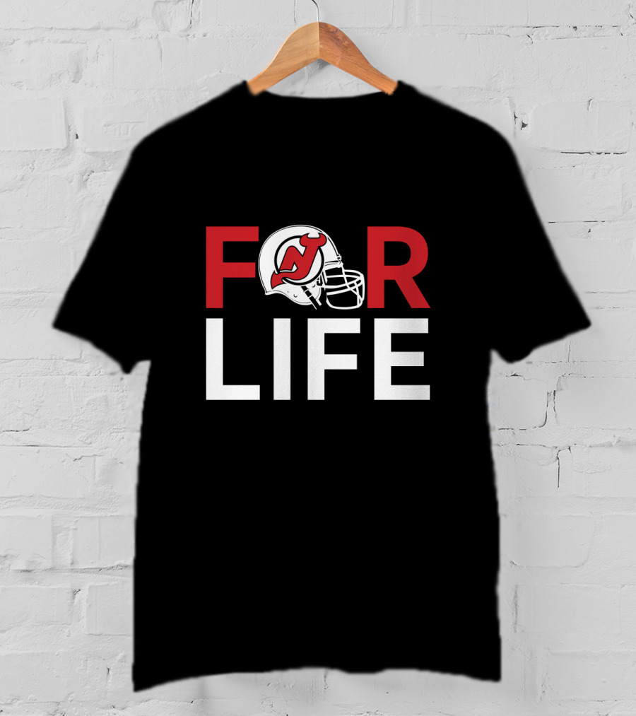 New Jersey Devils Helmet Logo For Life Fan Loyalty T-Shirt