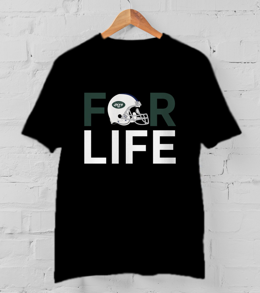 New York Jets Helmet For Life Fans T-Shirt