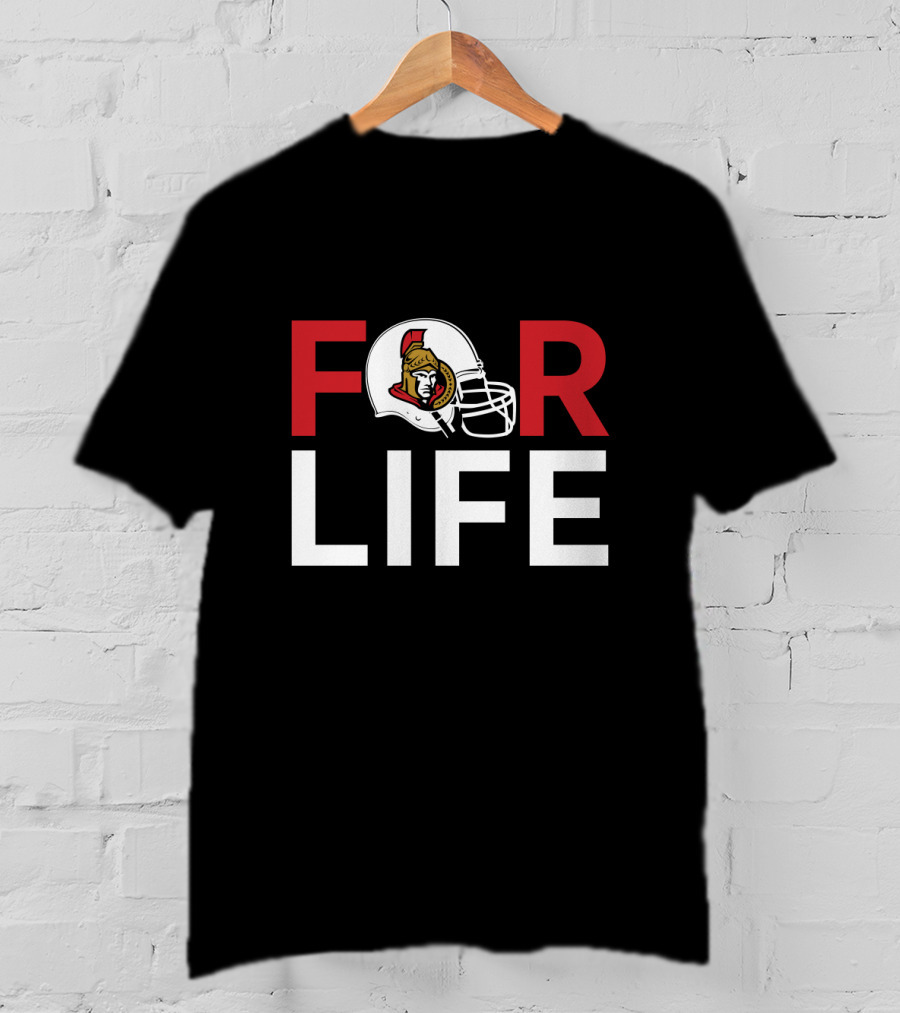 Ottawa Senators Helmet Fans Unite For Life T-Shirt