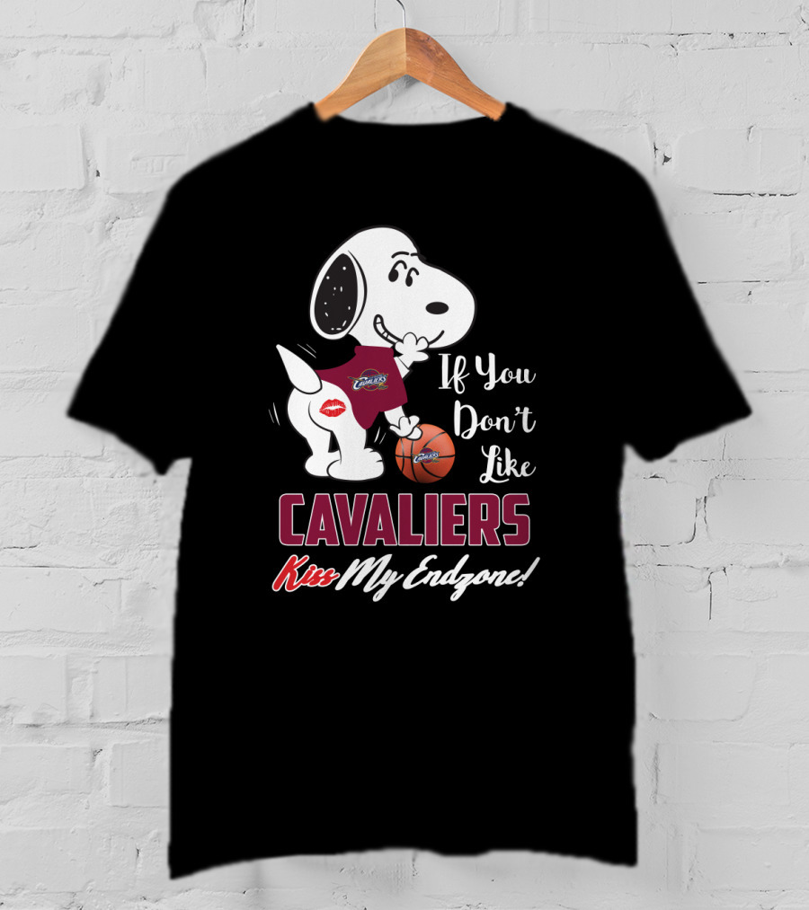 Snoopy Cleveland Cavaliers If You Don't Like Cavaliers Kiss My Endzone T-Shirt