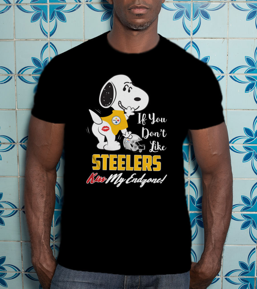 Snoopy If You Don't Like Steelers Kiss My Endzone T-Shirt