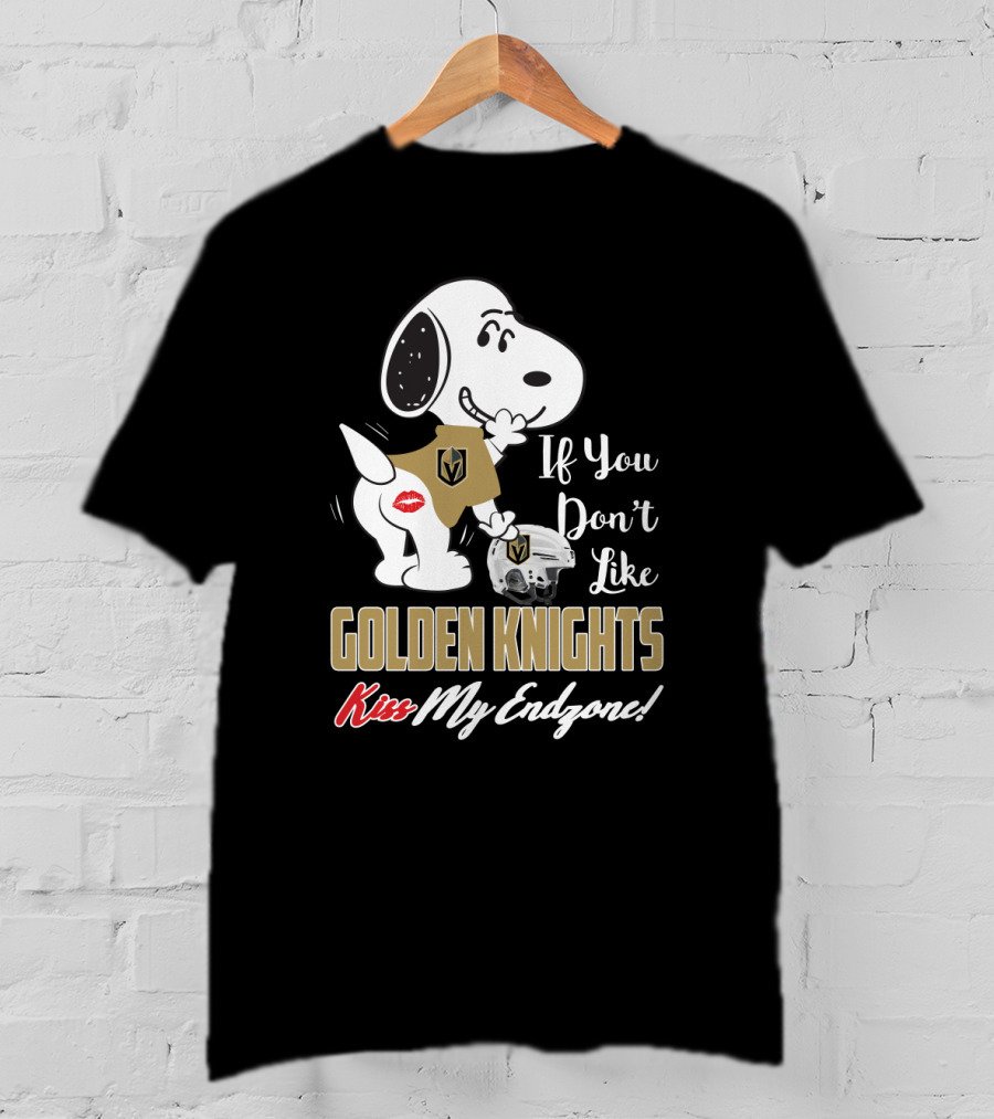 Snoopy If You Don't Like Golden Knights Kiss My Endzone T-Shirt