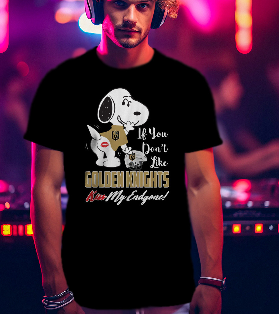Snoopy If You Don't Like Golden Knights Kiss My Endzone T-Shirt