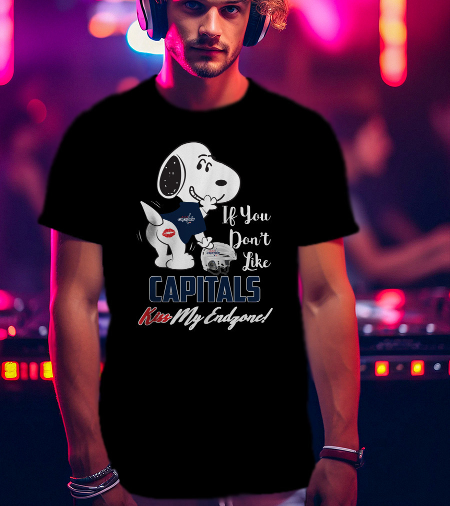 If You Don’t Like Capitals Kiss My Endzone Snoopy Washington Capitals Fans T-Shirt