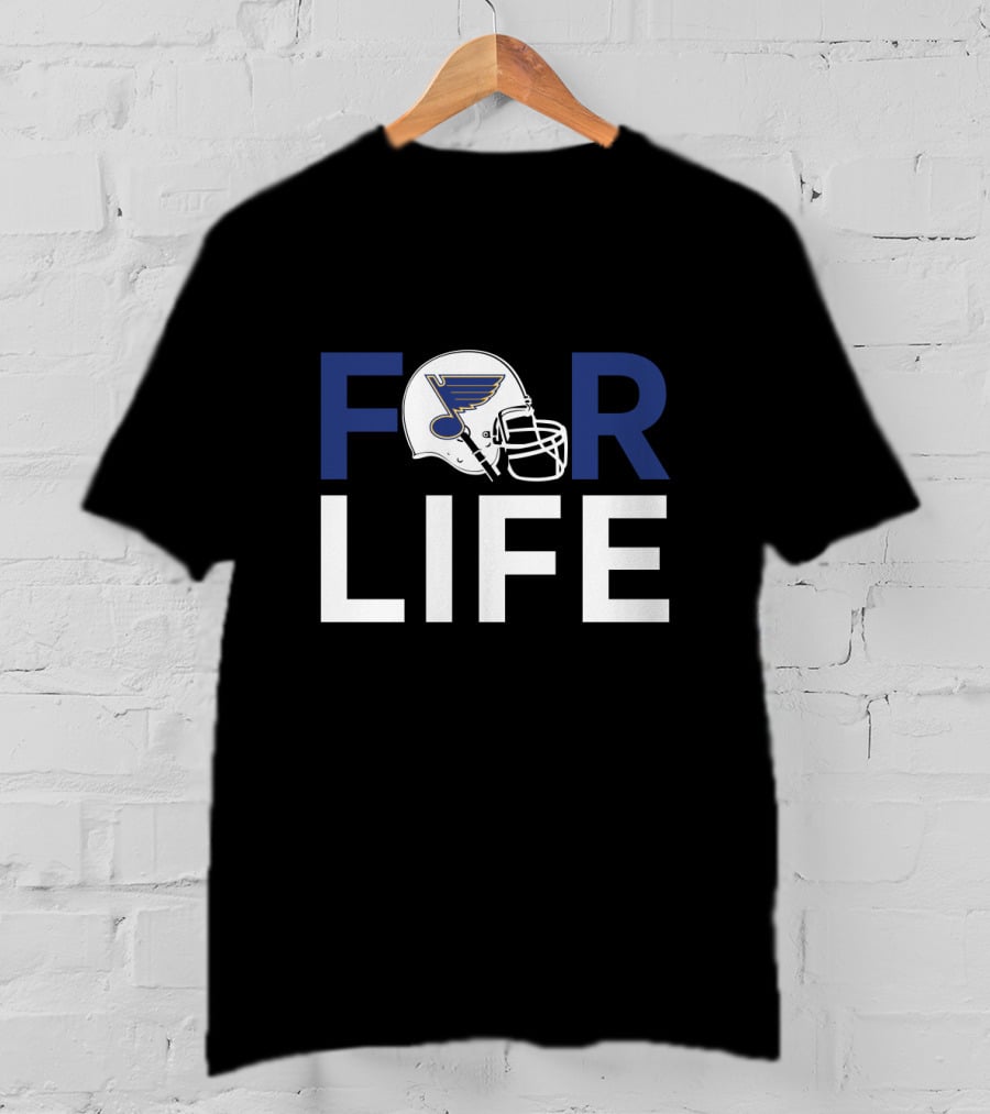 St. Louis Blues Hockey Helmet Emblem For Life Enthusiast T-Shirt