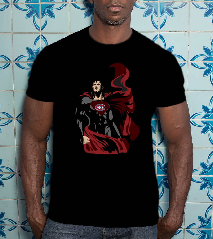 Superman Montreal Canadiens Crossover For Fans With Iconic Superhero T-Shirt