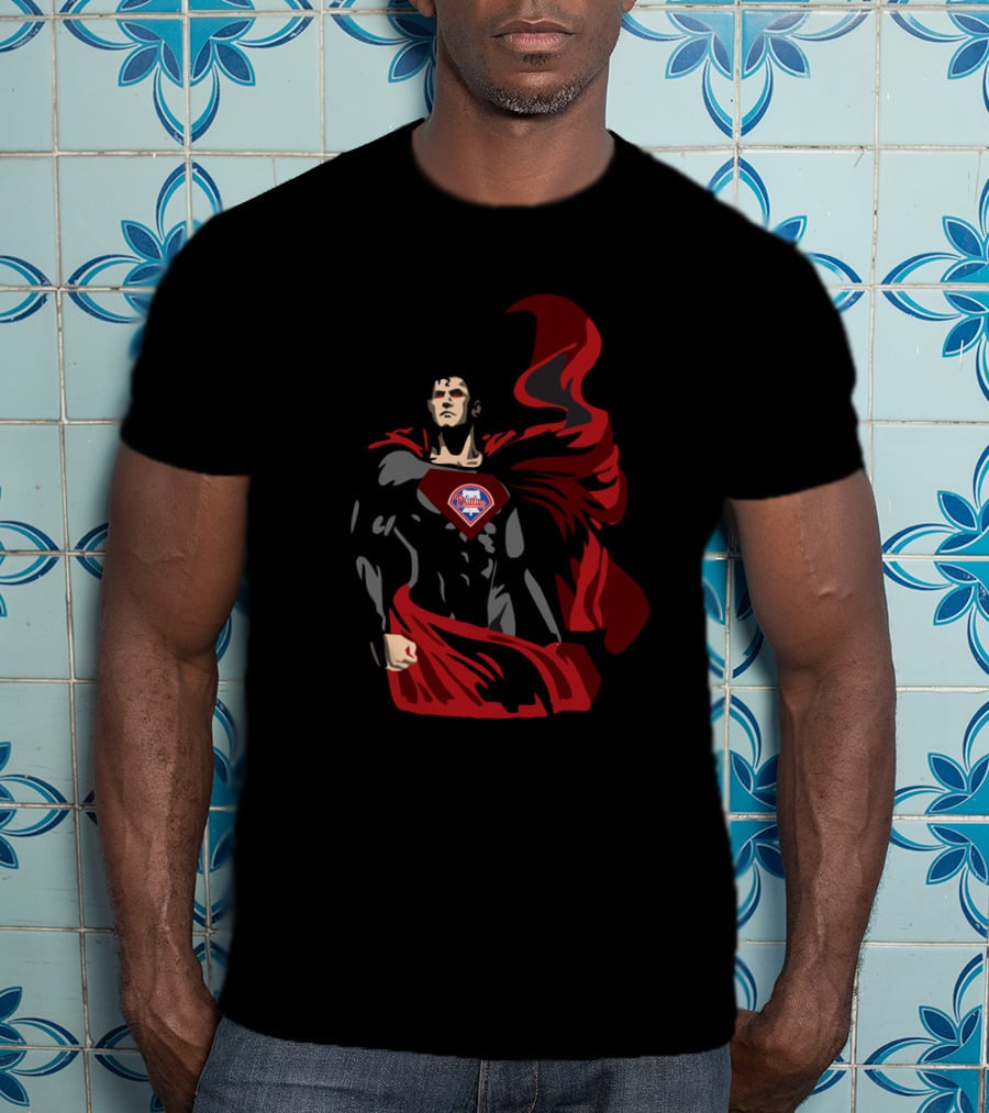 Superman Philadelphia Phillies Logo Hero Design For Fans T-Shirt