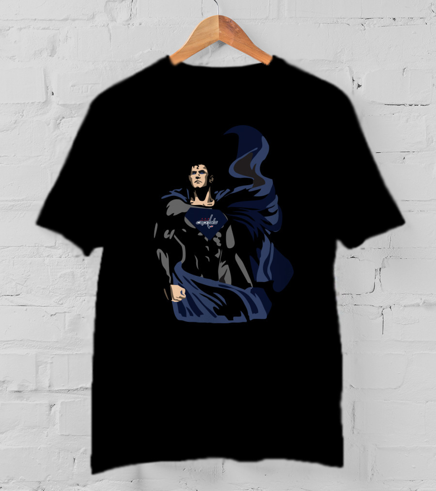 Superman Washington Capitals Logo Fan T-Shirt