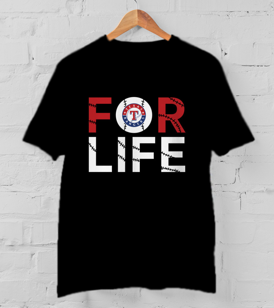 Texas Rangers Baseball For Life Fan Commitment T-Shirt