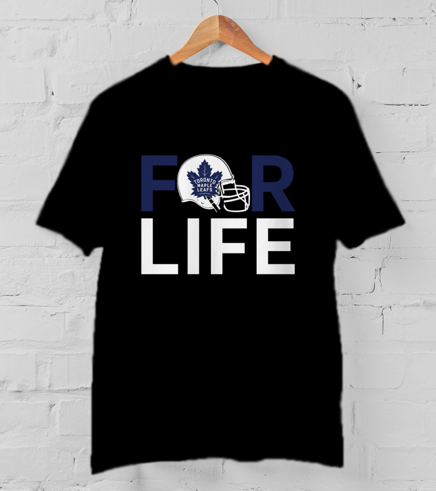 Toronto Maple Leafs For Life Hockey Helmet T-Shirt
