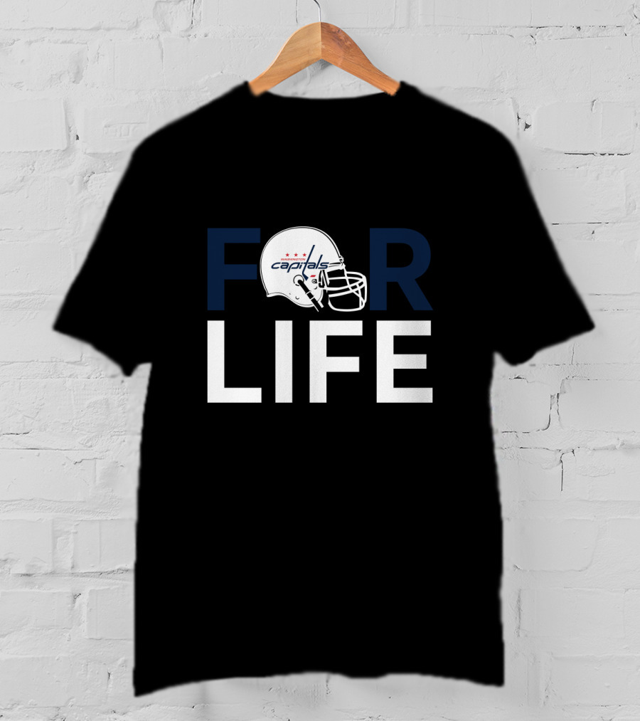 Washington Capitals Football Helmet Fan Forever T-Shirt