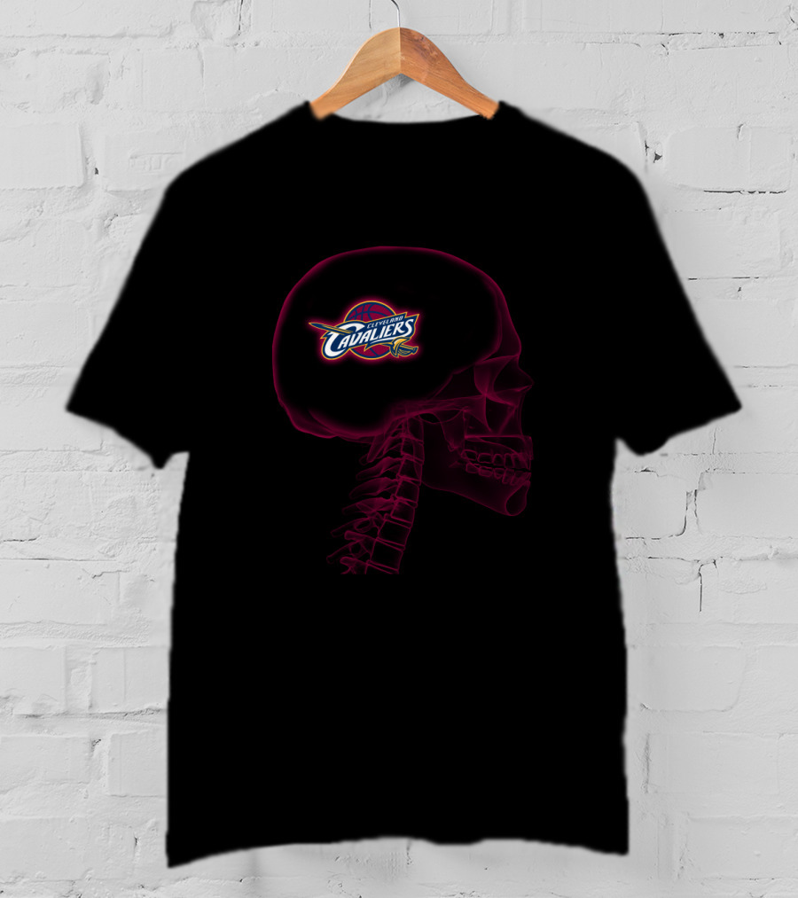Cleveland Cavaliers Halloween Skull Brain T-Shirt