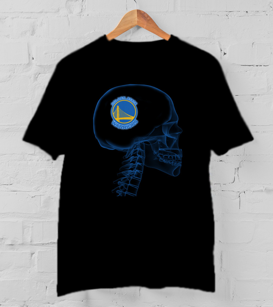 Golden State Warriors Logo X-Ray Brain Halloween T-Shirt