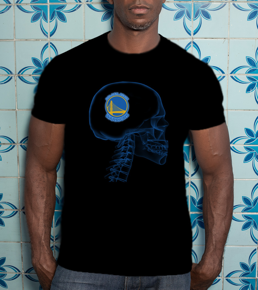 Golden State Warriors Logo X-Ray Brain Halloween T-Shirt