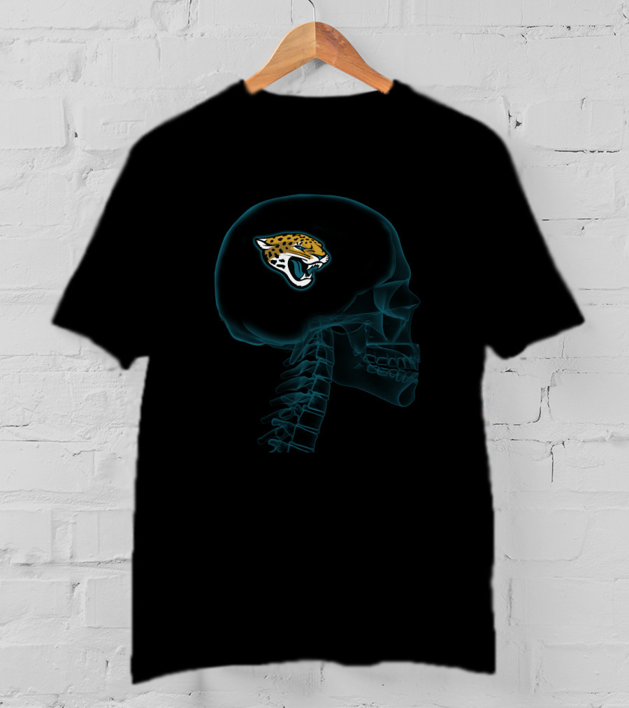 Jacksonville Jaguars Brain Halloween Skull T-Shirt