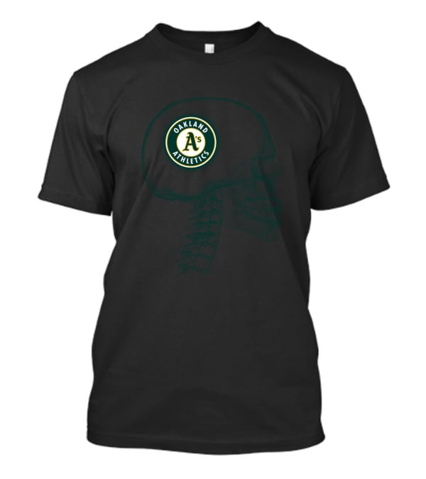 Oakland Athletics In My Brain Halloween Skull T-Shirt