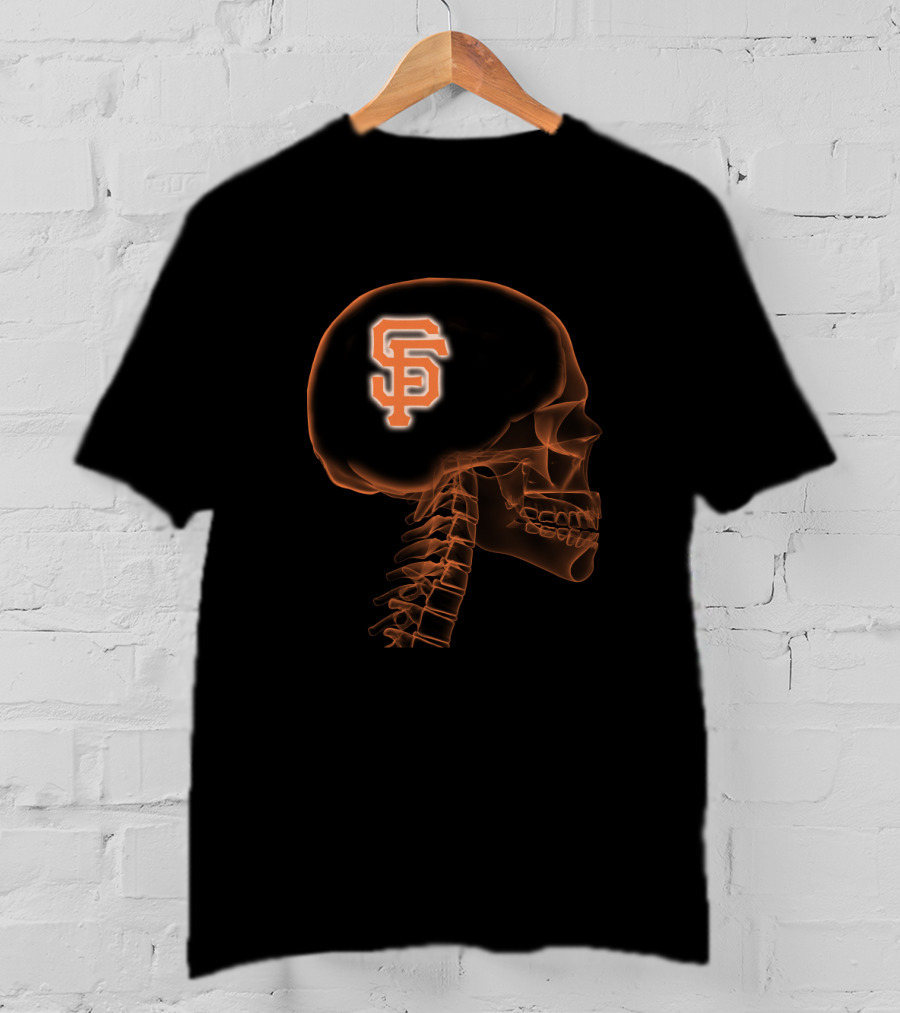 San Francisco Giants Skull Brain Halloween T-Shirt
