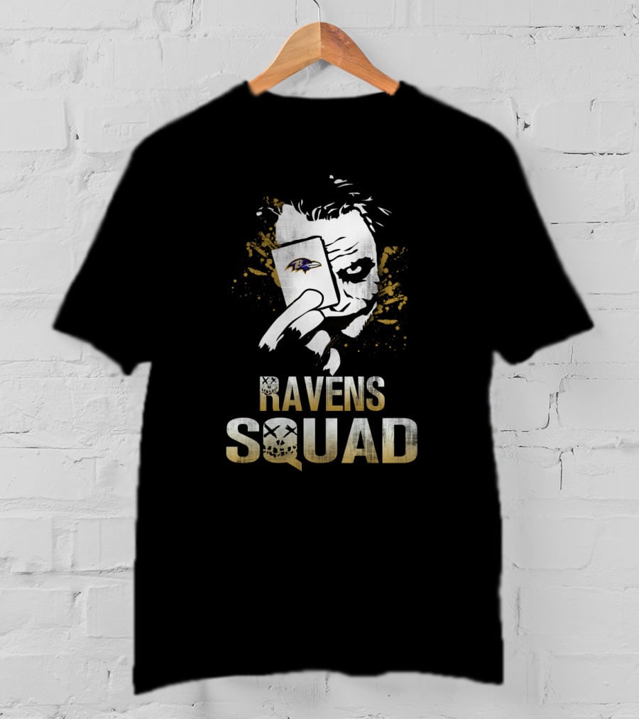 Ravens Squad Joker And Baltimore Ravens Fans T-Shirt