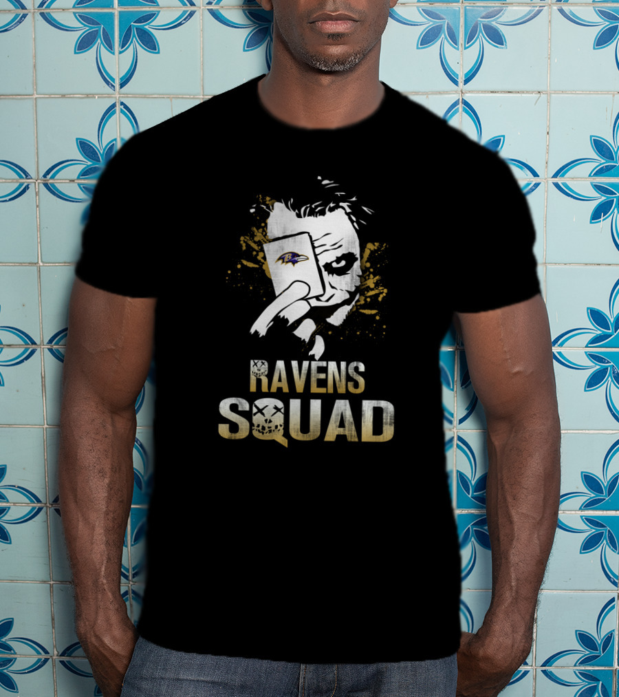 Ravens Squad Joker And Baltimore Ravens Fans T-Shirt