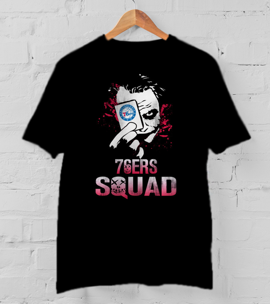76ers Squad Joker Playing Card Philadelphia Basketball Fans T-Shirt