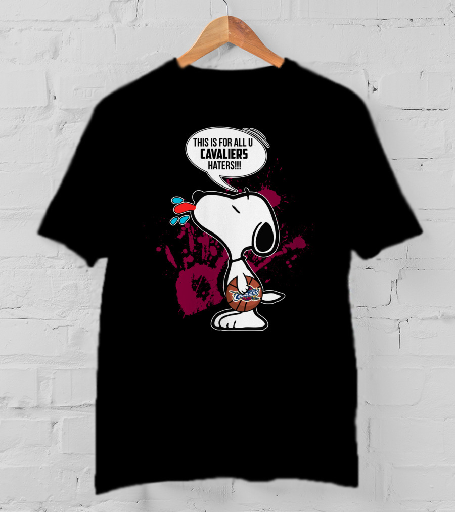 Snoopy Cavaliers Basketball Fans Shoutout To Haters T-Shirt