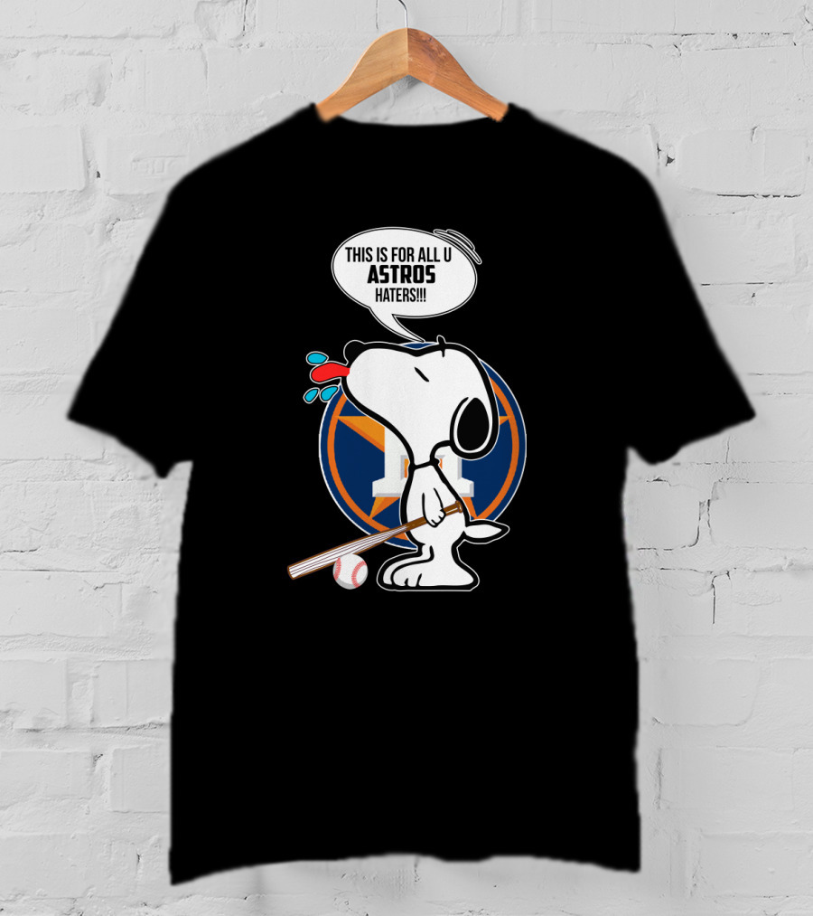 Snoopy Astros Haters Baseball Houston Fans T-Shirt