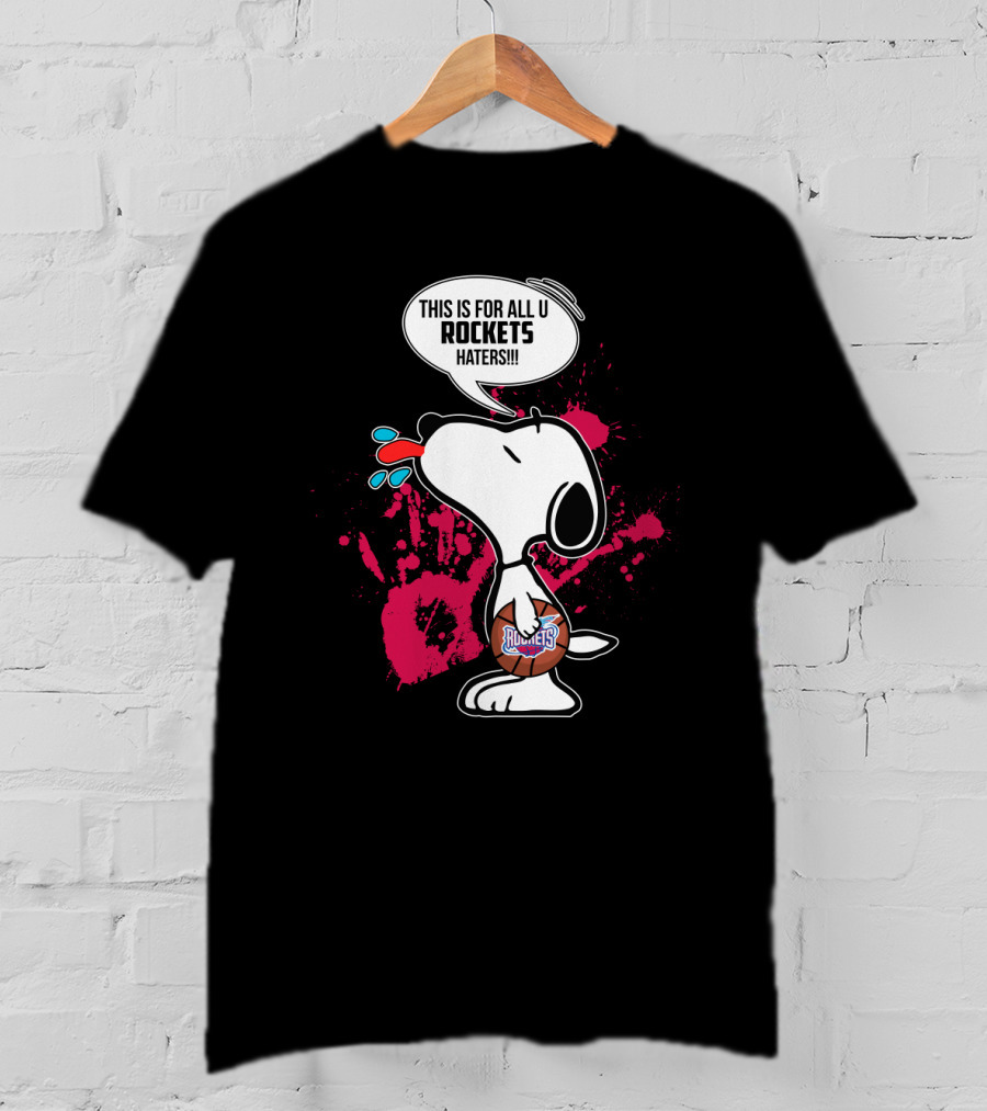 Snoopy Rockets Haters Houston Basketball Fans T-Shirt