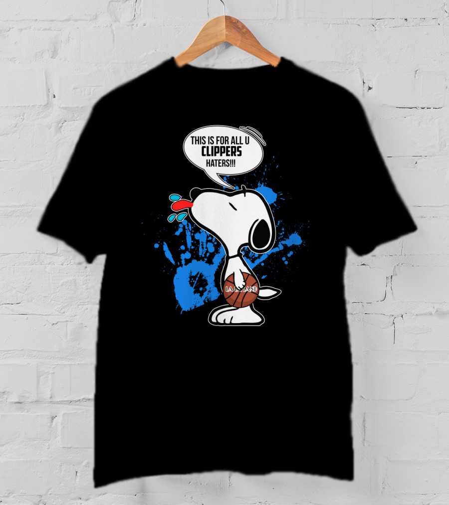 Snoopy La Clippers Haters La Land Basketball Fans T-Shirt