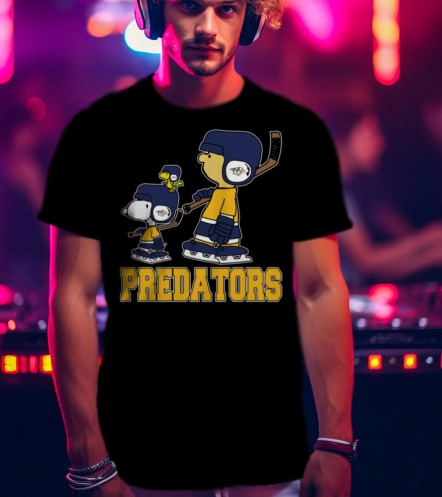 Nashville Predators Snoopy Woodstock Hockey Fans T-Shirt