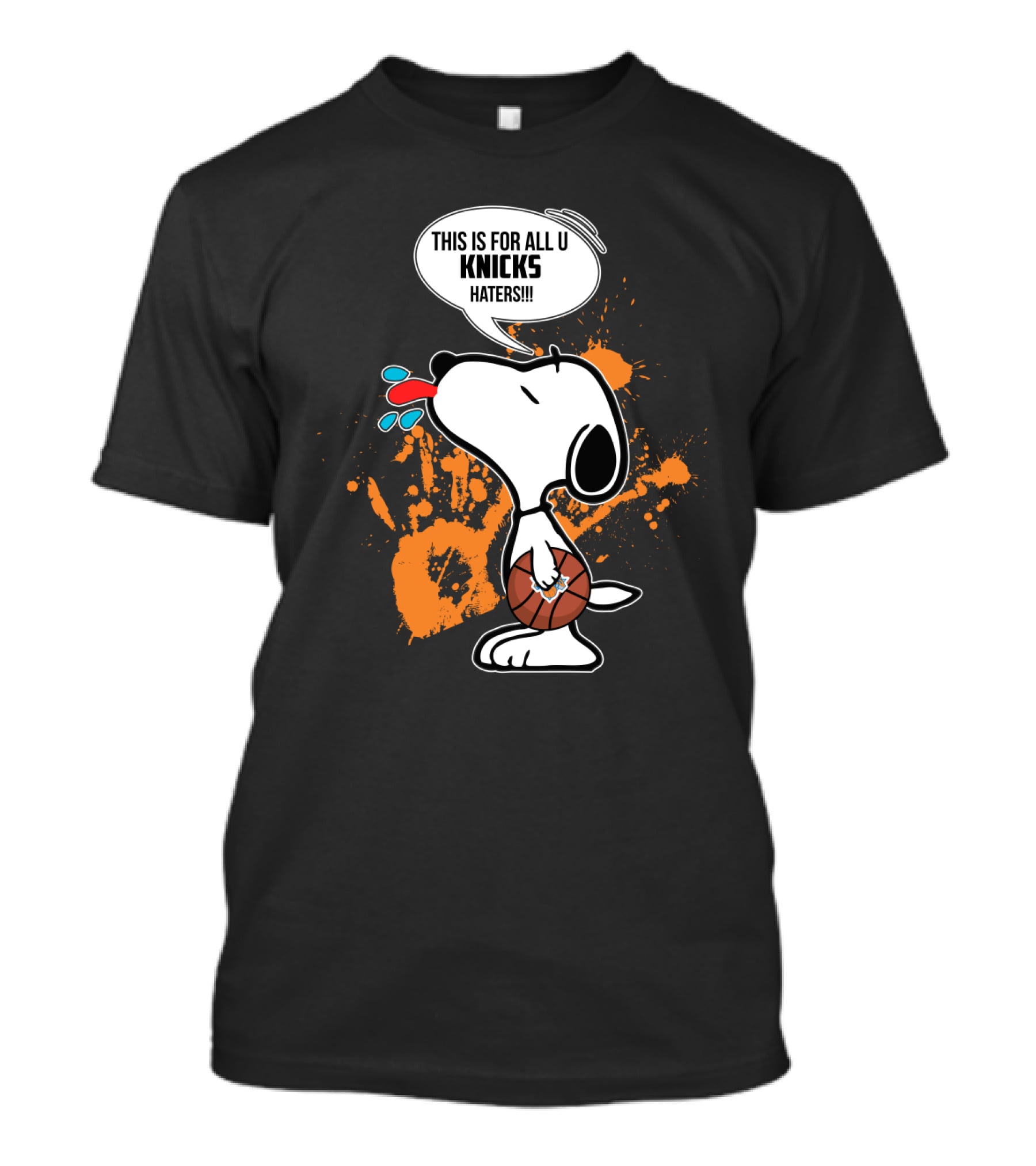 Snoopy Knicks Haters Basketball Fan Statement T-Shirt