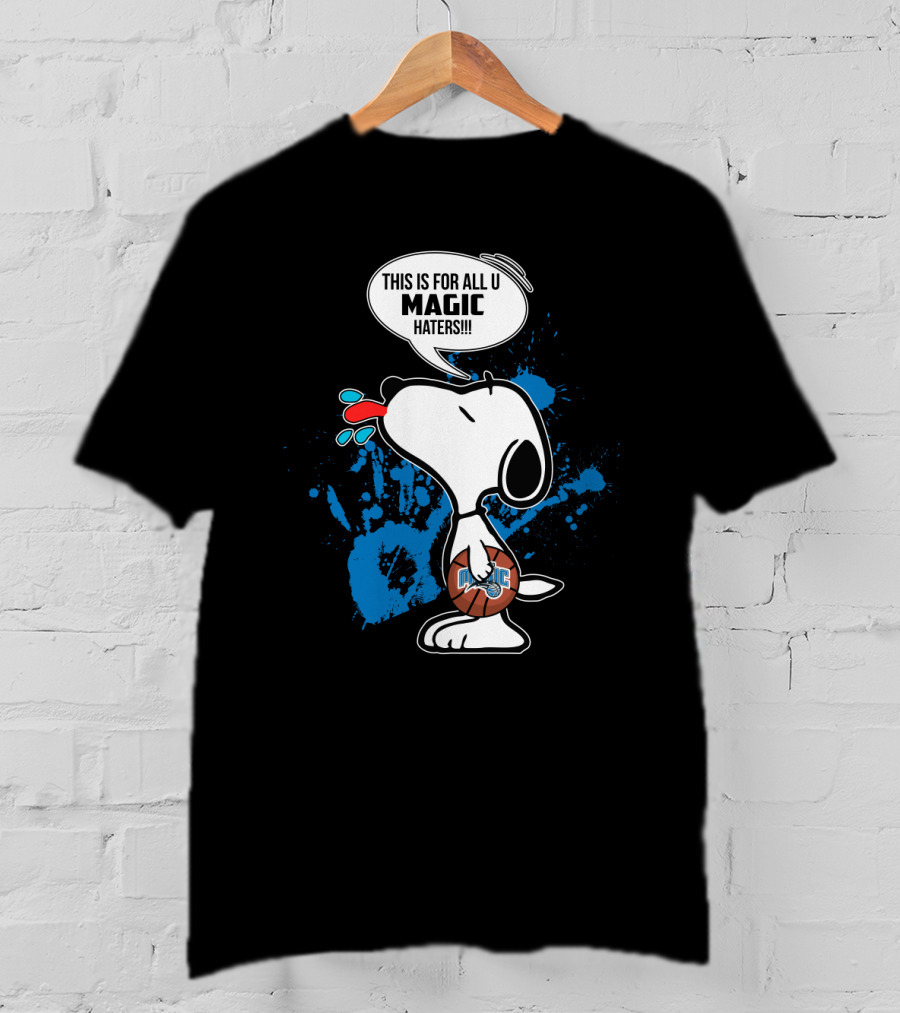 Snoopy Magic Haters Speech Bubble Basketball Orlando Fan T-Shirt