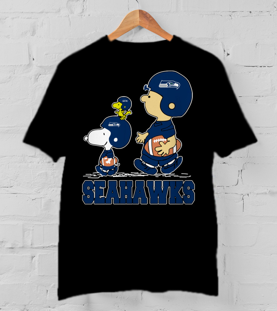 Snoopy And Friends Seattle Seahawks Football Fans T-Shirt