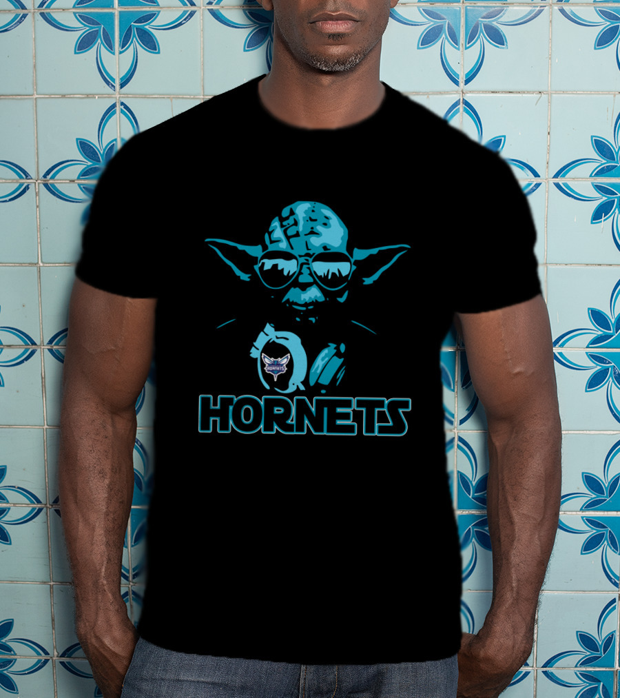 Yoda Charlotte Hornets Fans Star Wars Crossover T-Shirt