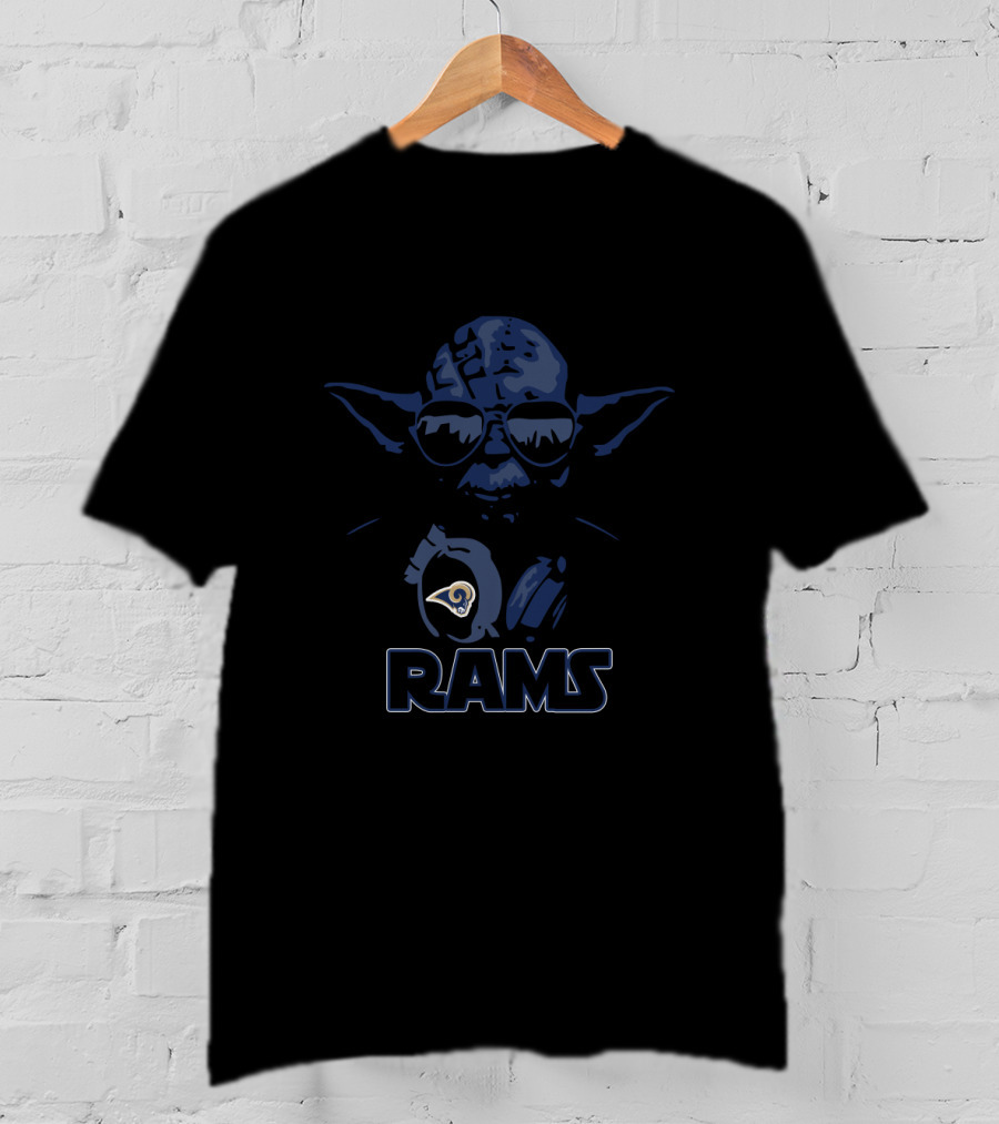 Yoda Star Wars Rams Los Angeles Fans T-Shirt