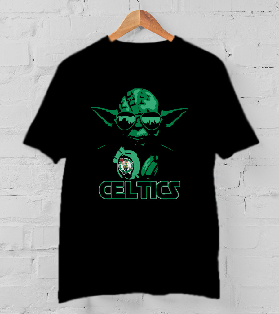 Yoda Celtics Basketball Fandom Star Wars Boston Fans T-Shirt