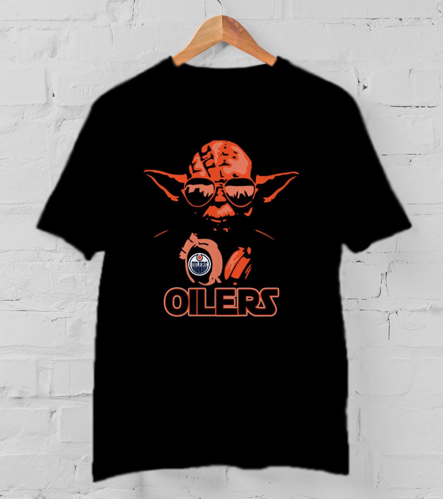 Yoda Edmonton Oilers Star Wars Fans T-Shirt
